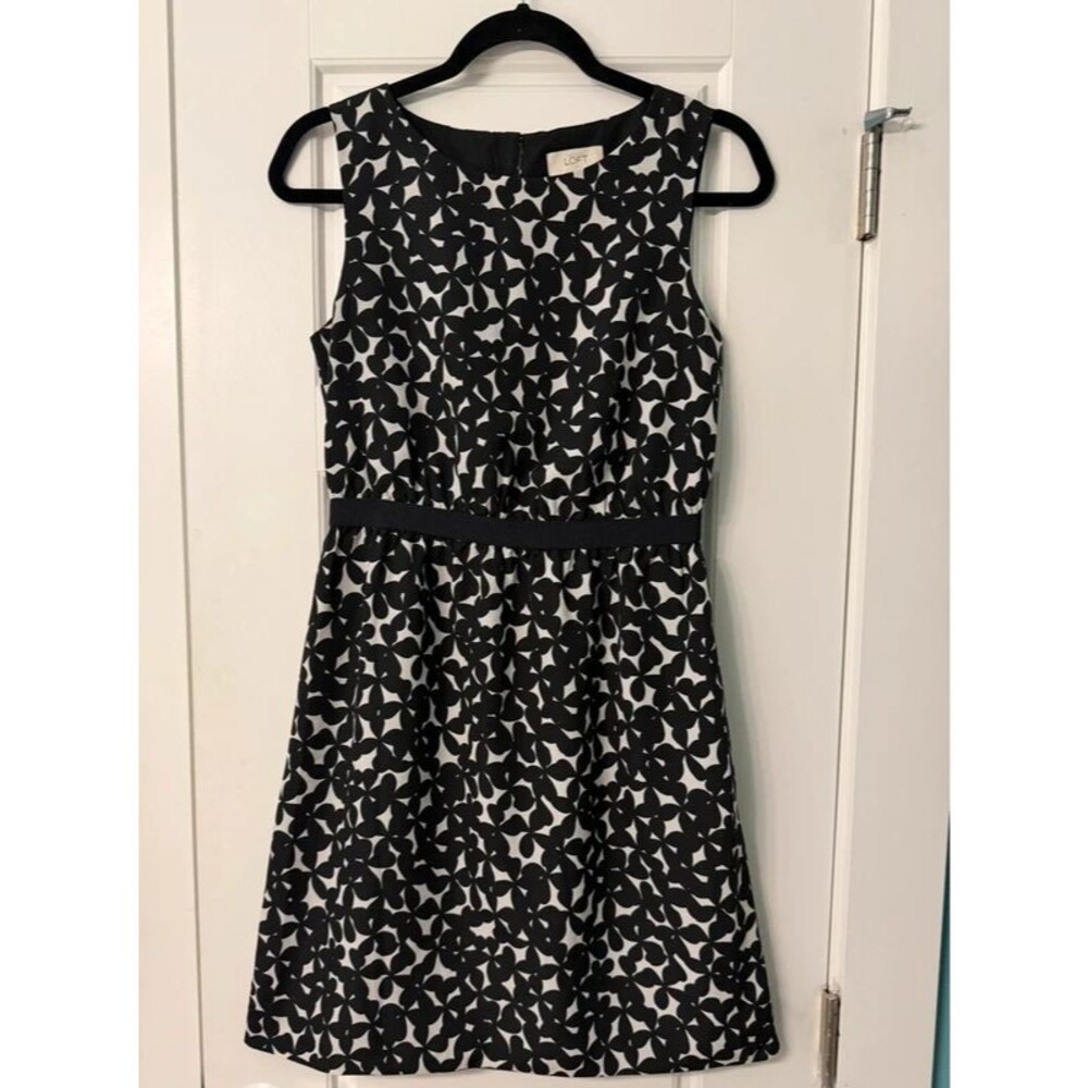 Black Dress with flowers dress-XS
